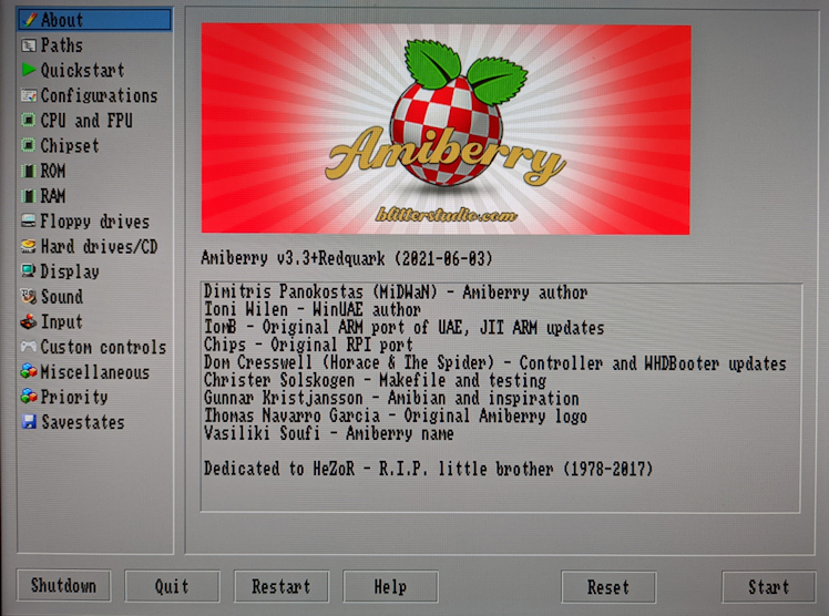 Amiberry on Amiga Mini
